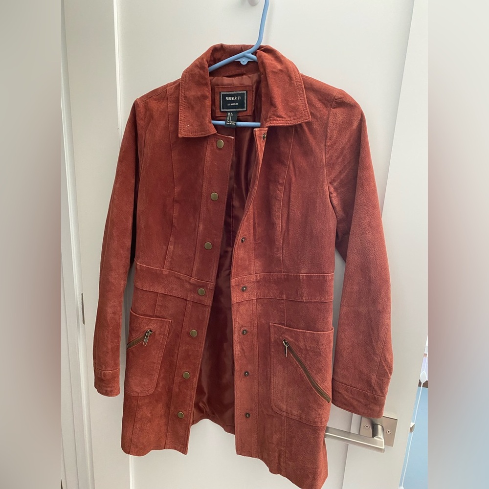 Forever 21 Rust Suede Coat